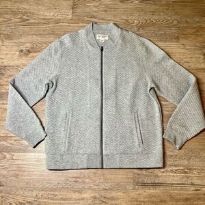 Penguin by Munsingwear Mens Gray Textured Zip-Up Bomber Jacket Size‎ XL